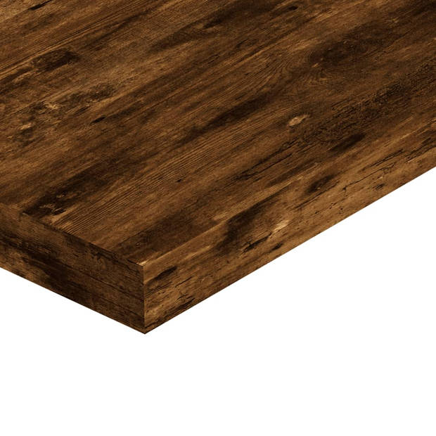 vidaXL Wandschappen 4 st 40x10x1,5 cm bewerkt hout gerookt eikenkleur