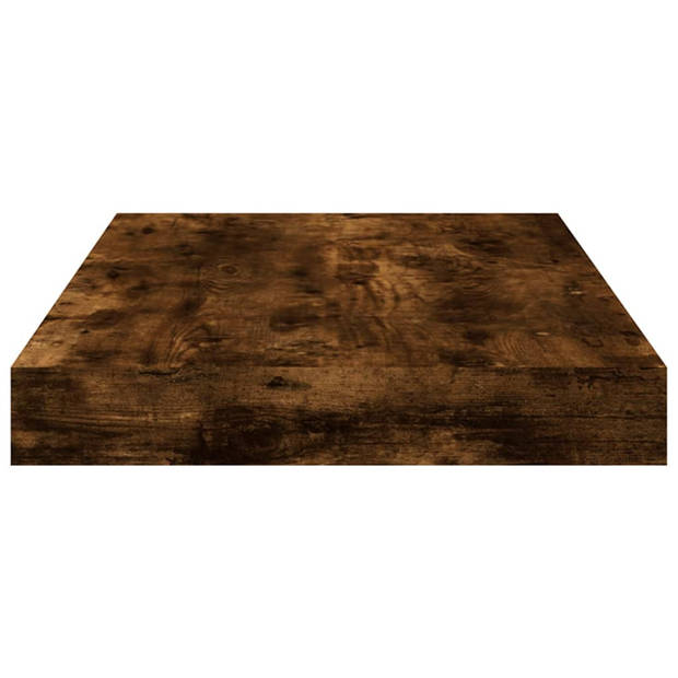 vidaXL Wandschappen 4 st 40x10x1,5 cm bewerkt hout gerookt eikenkleur