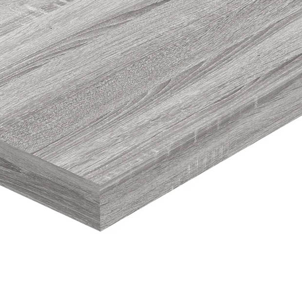 vidaXL Wandschappen 4 st 40x10x1,5 cm bewerkt hout grijs sonoma eiken