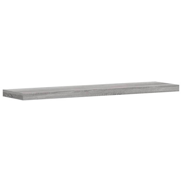 vidaXL Wandschappen 4 st 40x10x1,5 cm bewerkt hout grijs sonoma eiken