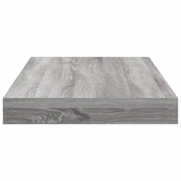 vidaXL Wandschappen 4 st 40x10x1,5 cm bewerkt hout grijs sonoma eiken