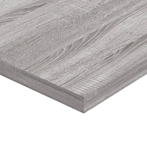 vidaXL Wandschappen 4 st 100x30x1,5 cm bewerkt hout grijs sonoma eiken