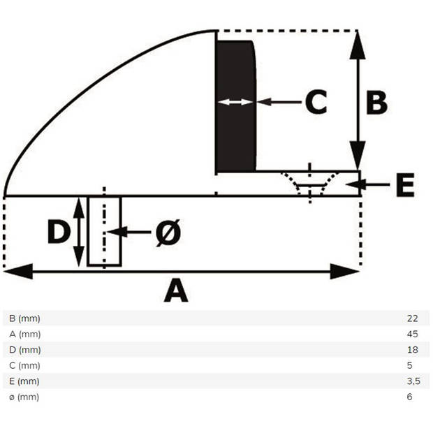 DulimexDeurstopper/deurbuffer - 1x - D45mm - inclusief schroeven - RVS - zilver - Deurstoppers