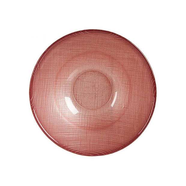 Kommetjes/serveer schaaltjes - Murano - glas - D15 x H6 cm - roze - Stapelbaar - Kommetjes