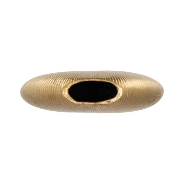 DK Design Bloemenvaas Nordic design model plat - goud - 23 x 7 cm - moderne vaas - Vazen