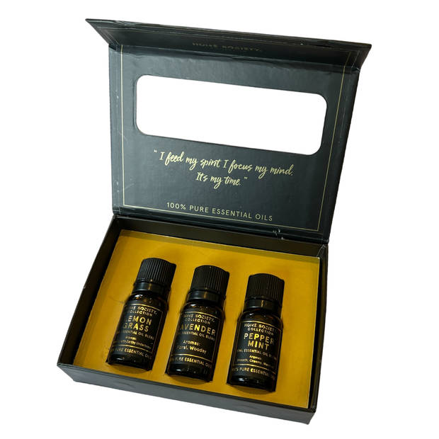 Luxe Geur olie Essential Oil Pack Spa - 3 x 10ML - Lemon Grass, Lavender, Peppermint