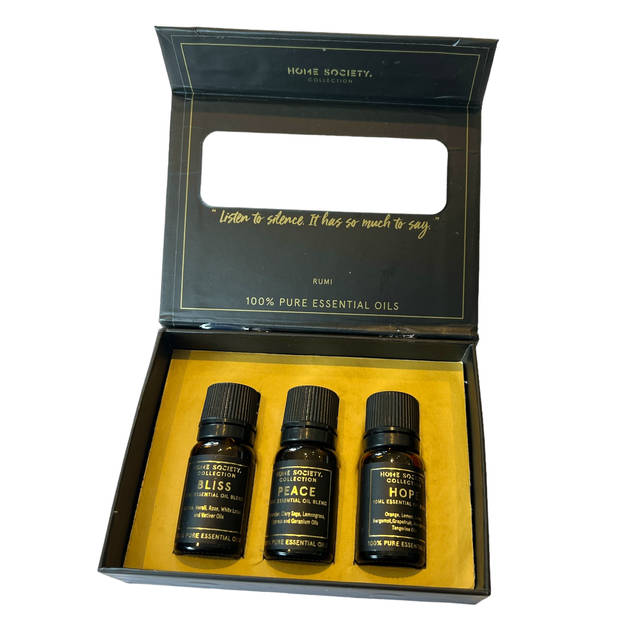 Luxe Geur olie Essential Oil Pack Comfort - 3 x 10ML - Bliss, Hope, Peach