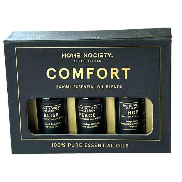 Luxe Geur olie Essential Oil Pack Comfort - 3 x 10ML - Bliss, Hope, Peach