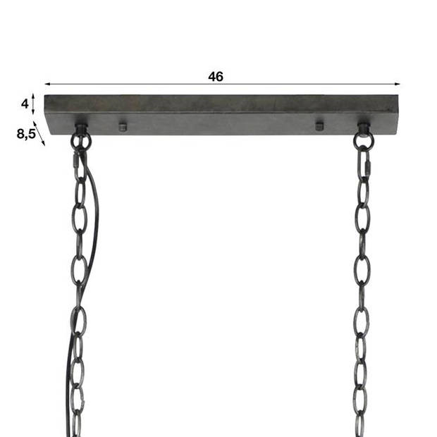 Hoyz - Hanglamp - Ø20 cm Cilindervormige Hanglamp - Industrieel - Gaas