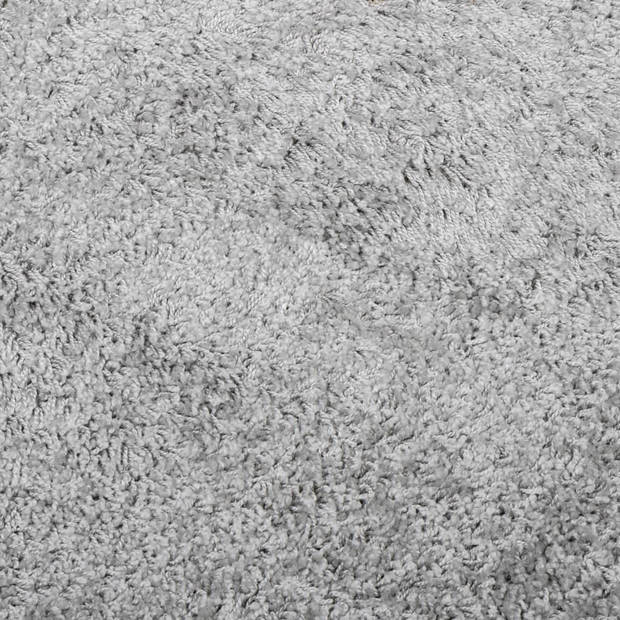 vidaXL Vloerkleed PAMPLONA shaggy hoogpolig modern Ø 120 cm grijs