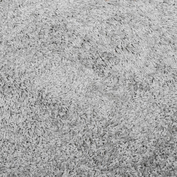 vidaXL Vloerkleed PAMPLONA shaggy hoogpolig modern 240x240 cm grijs