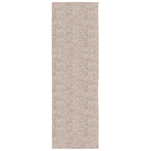 vidaXL Vloerkleed PAMPLONA shaggy hoogpolig modern 80x250 cm beige