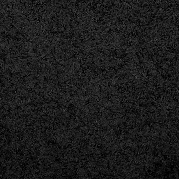 vidaXL Vloerkleed PAMPLONA shaggy hoogpolig modern Ø 100 cm zwart
