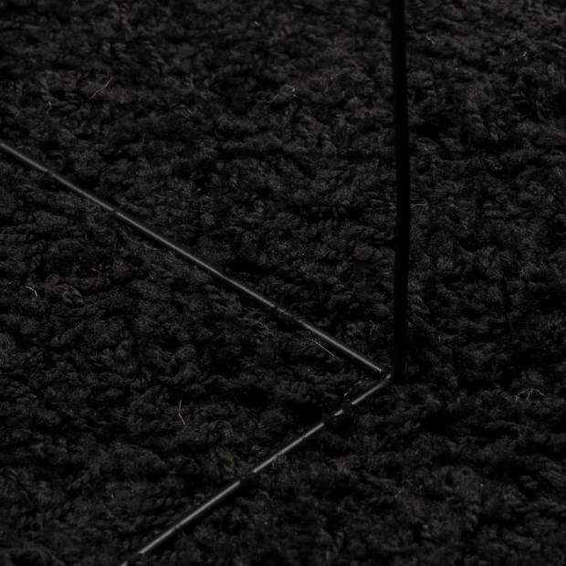 vidaXL Vloerkleed PAMPLONA shaggy hoogpolig modern 100x200 cm zwart