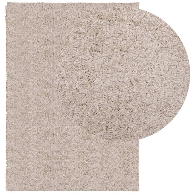 vidaXL Vloerkleed PAMPLONA shaggy hoogpolig modern 160x230 cm beige