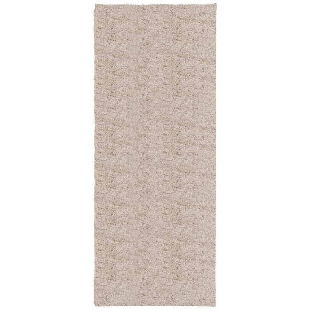 vidaXL Vloerkleed PAMPLONA shaggy hoogpolig modern 80x200 cm beige