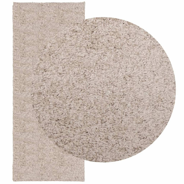 vidaXL Vloerkleed PAMPLONA shaggy hoogpolig modern 80x200 cm beige