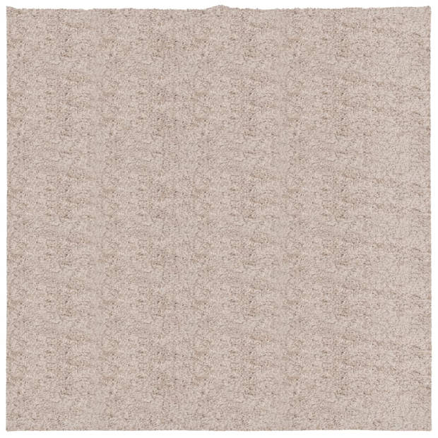 vidaXL Vloerkleed PAMPLONA shaggy hoogpolig modern 160x160 cm beige