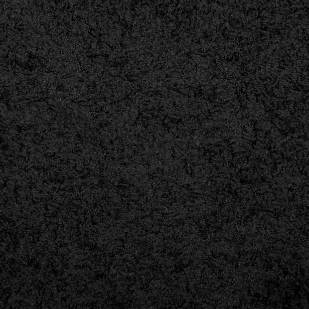 vidaXL Vloerkleed PAMPLONA shaggy hoogpolig modern 80x200 cm zwart
