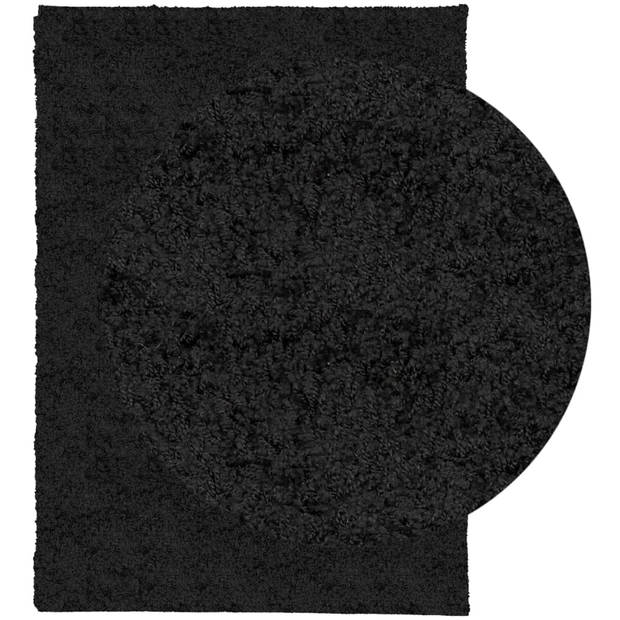 vidaXL Vloerkleed PAMPLONA shaggy hoogpolig modern 200x280 cm zwart