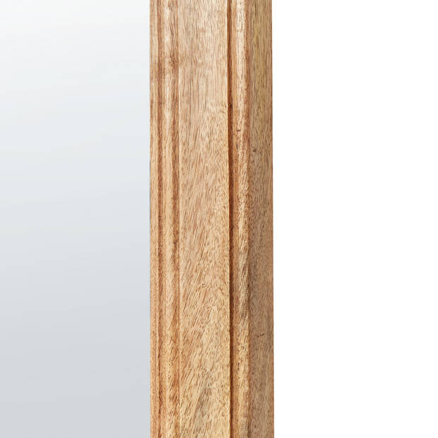 Beliani MABLY - Wandspiegel-Lichte houtkleur-Mangohout