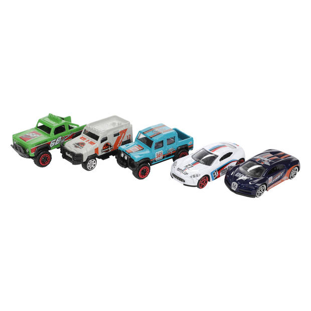 Toi Toys race/rally auto set 5-delig