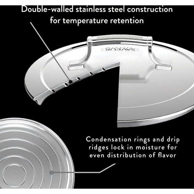 Saveur Selects Steelpan - TriPly RVS - ø 20 cm / 2.8 liter - standaard anti-aanbaklaag