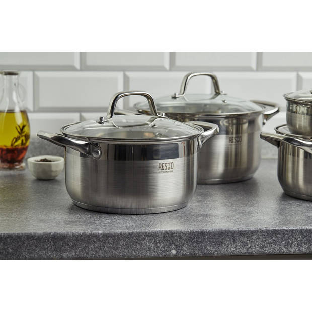 Resto Kitchenware Kookpan Libra 3.6 + 4.6 + 8 + 10 Liter - Inductie en alle andere warmtebronnen