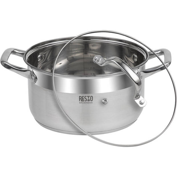 Resto Kitchenware Kookpan Libra 3.6 + 4.6 + 8 + 10 Liter - Inductie en alle andere warmtebronnen