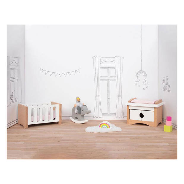 GOKI Poppenhuismeubel - Kinderkamer