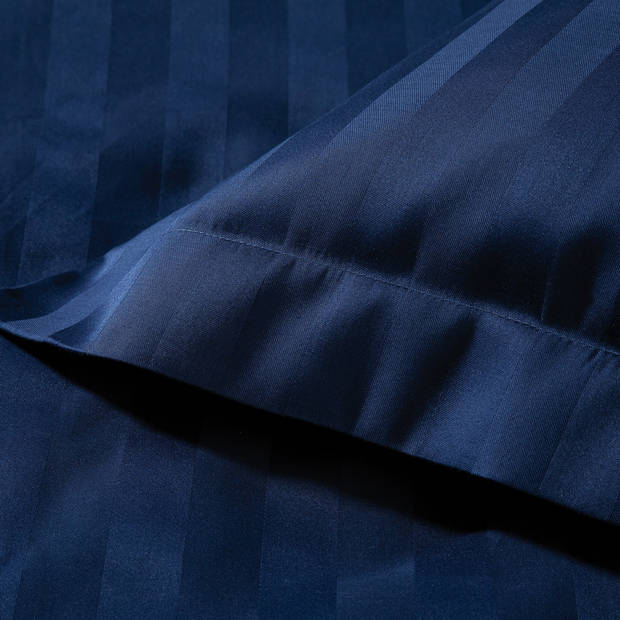 Damai Dekbedovertrek Katoen Satijn Streep Linea - indigo 240x200/220cm