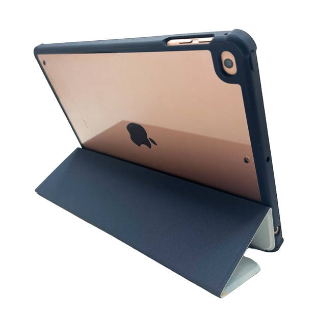 HEM Marble Blue iPad 9.7 hoes geschikt voor iPad 5 / iPad 6 / Air / Air 2 - 9.7 inch Vouwbare Cover - Met Stylus