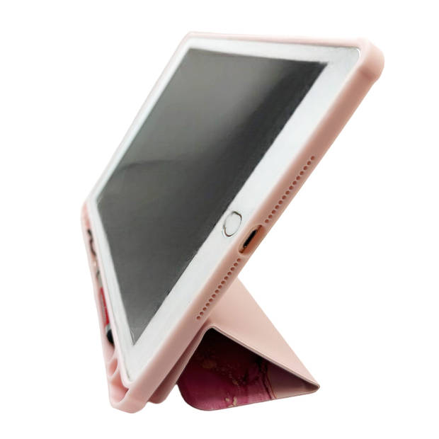 HEM Marble RoseGold iPad hoes geschikt voor iPad 10.2 (2019/2020/2021)-10.2 inch Vouwbare Cover - Met Stylus opbergvak