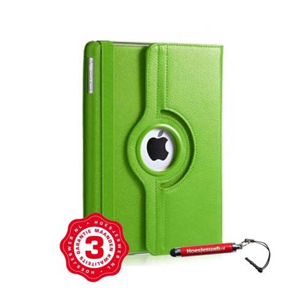 HEM iPad Hoes geschikt voor iPad Mini 1 / 2 / 3 - Groen - Draaibare Hoes - iPad Mini 1/2/3 hoes - Met Stylus Pen