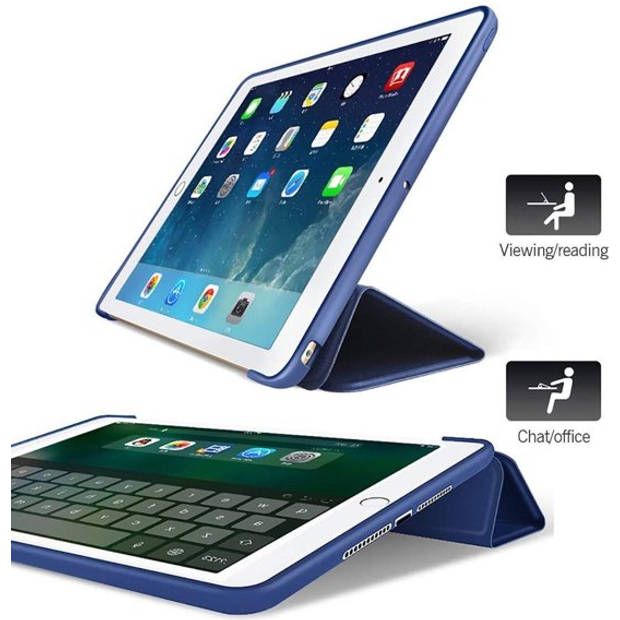 HEM Siliconen iPad hoes geschikt voor iPad 5/ iPad 6/ iPad Air/ iPad Air 2 - 9.7 Inch - Donkerblauw - Met Stylus