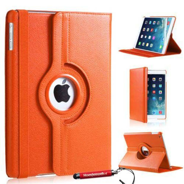 HEM iPad Hoes geschikt voor iPad 2 / 3 / 4 - Oranje - 9,7 inch - Draaibare hoes - iPad 2/3/4 hoes - Met Stylus Pen