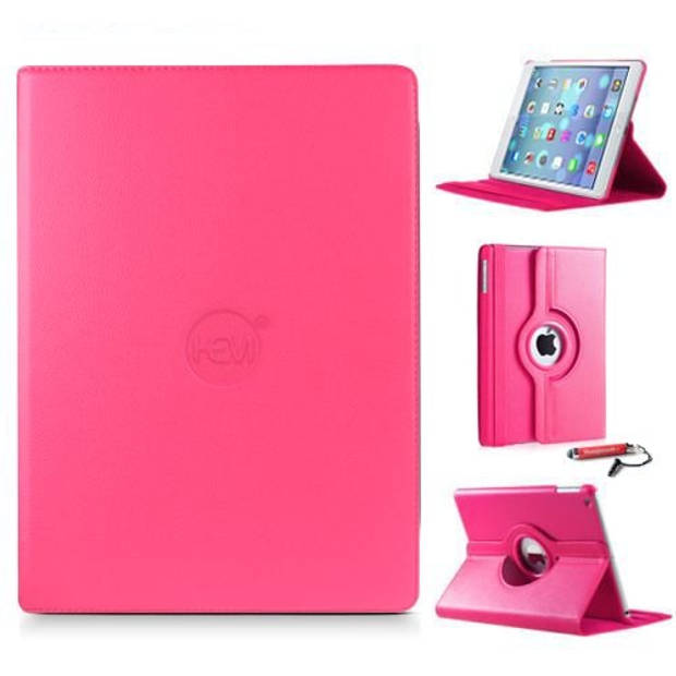 HEM iPad Hoes geschikt voor iPad Pro (2017) & iPad Air 3 (2019) - H-Roze - 10.5 inch - Draaibare hoes - Met stylus pen