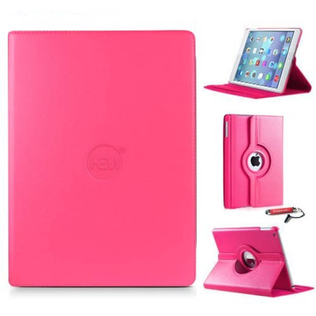 HEM iPad Hoes geschikt voor iPad 2 / 3 / 4 - Hardroze - 9,7 inch - Draaibare hoes - iPad 2/3/4 hoes - Met Stylus Pen