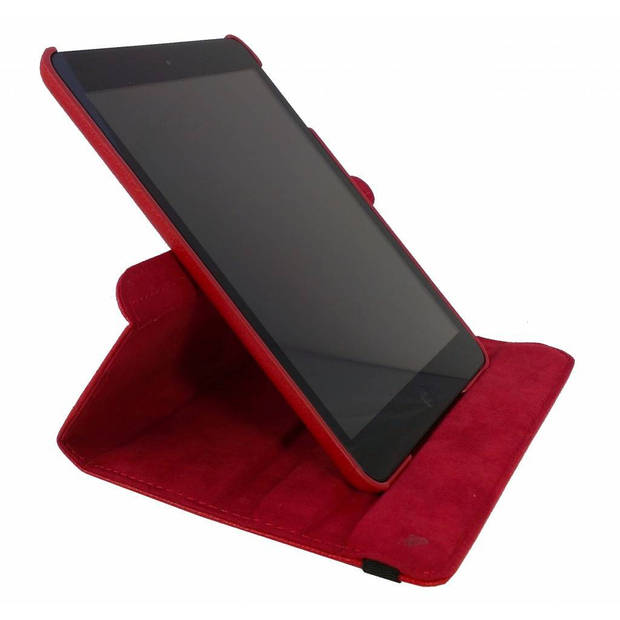 HEM iPad Hoes geschikt voor iPad Mini 1 / 2 / 3 - Rood - Draaibare Hoes - iPad Mini 1/2/3 hoes - Met Stylus Pen