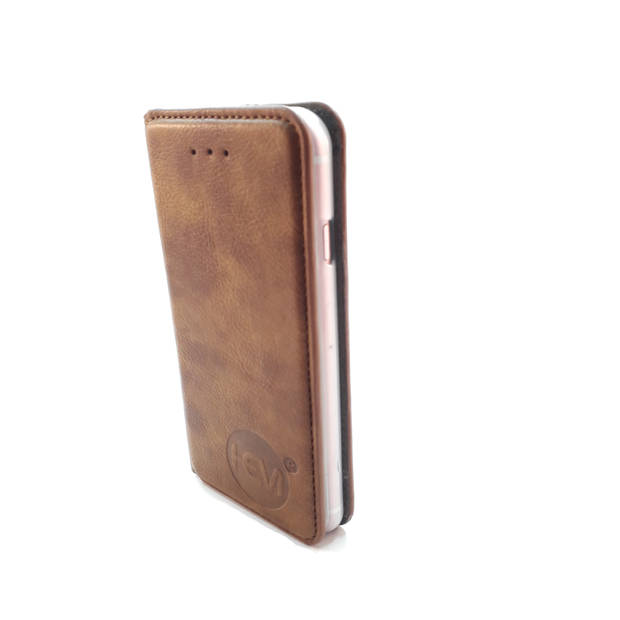 Apple iPhone 12 Pro Max - Bronzed Brown Ultra Dun Portemonnee Hoesje - Lederen Wallet Case TPU - Book Case - Flip Cover