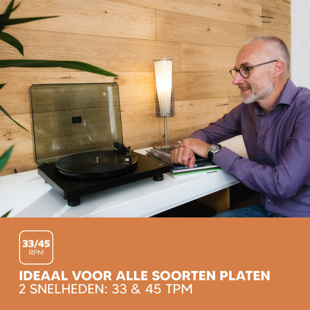 Platenspeler met USB/PC encoding Lenco Zwart