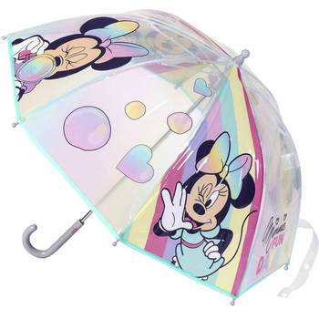 Disney Minnie Mouse kinderparaplu - transparant - D71 cm - Paraplu's