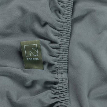 Beddinghouse Dutch Design Jersey Stretch Hoeslaken Blauwgrijs-Lits-jumeaux (200x200/220 cm)