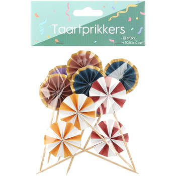 Taartprikkers - Kleurrijk - set 10 stuks