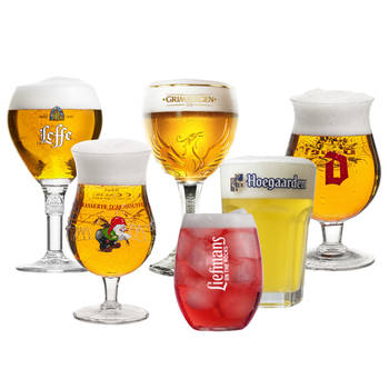 Bierglazen cadeau set - Bierkenner - 6 Stuks