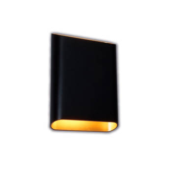 Artdelight Wandlamp Diaz Large H 20 cm zwart goud