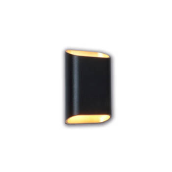 Artdelight Wandlamp Diaz Small H 15 cm zwart goud