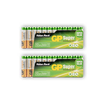 2 sets x 12 stuks Batterijen Alkali -Manganese alkaline batterijen AAA-batterijen 1.5V