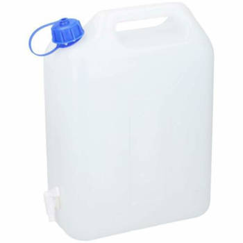Jerrycan voor water - 15 liter - Kunststof - met kraantje en dop - Jerrycan voor water