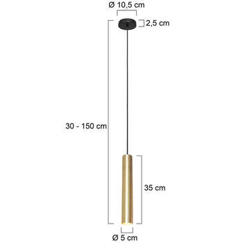 Steinhauer hanglamp Tubel - messing - - 3867ME